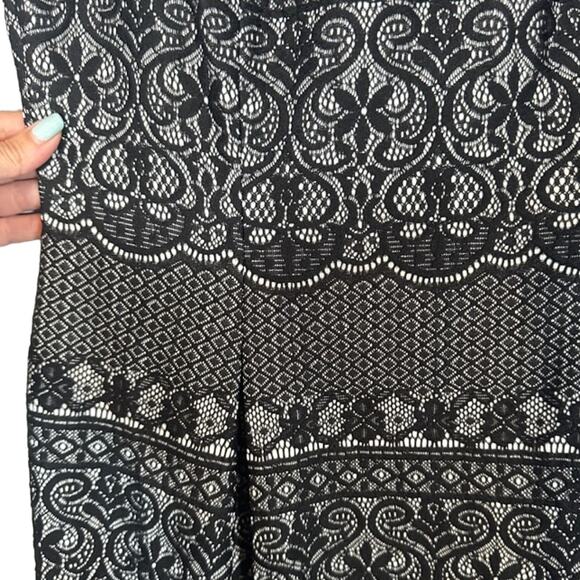 Eliza J Black Floral Lattice Sleeveless Formal Sheath Dress Women Sz 10 - Picture 6 of 12